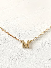 Load image into Gallery viewer, Mini Letter Necklace Solid Gold