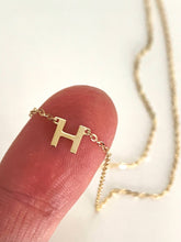 Load image into Gallery viewer, Mini Letter Necklace Solid Gold