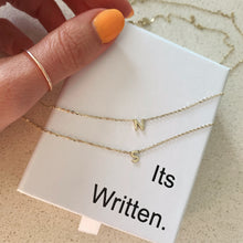 Load image into Gallery viewer, Mini Letter Necklace Solid Gold