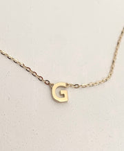 Load image into Gallery viewer, Mini Letter Necklace Solid Gold