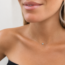 Load image into Gallery viewer, Solid Gold Evil Eye Talisman Necklace
