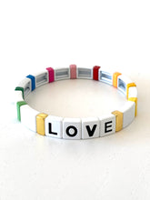 Load image into Gallery viewer, Love Tile Bracelet - assorted colours
