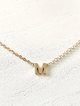 Load image into Gallery viewer, Mini Letter Necklace Solid Gold

