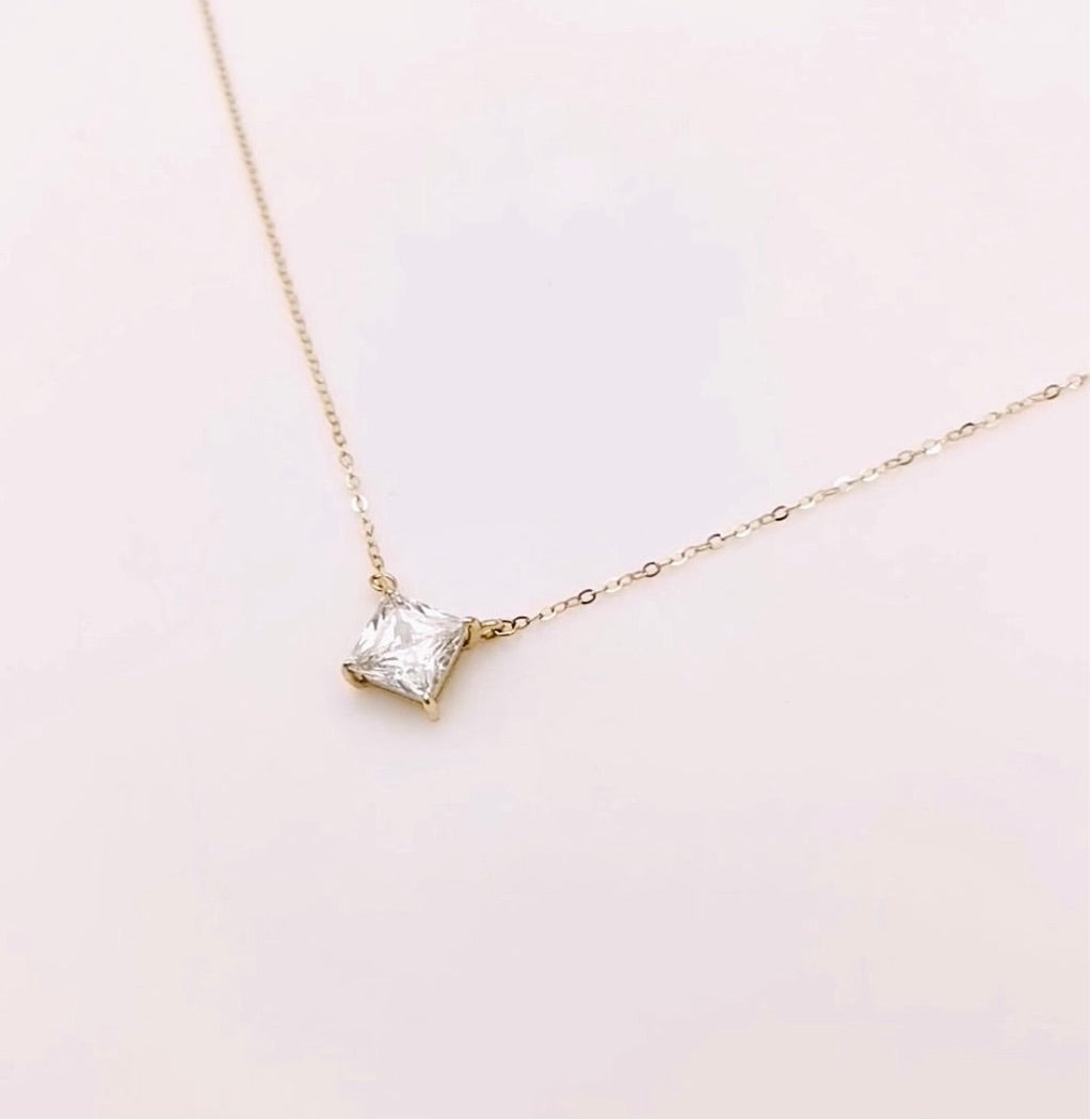 Dainty Square Necklace