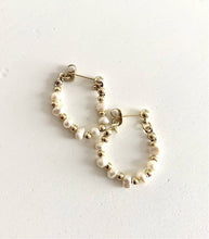 Load image into Gallery viewer, Pearl Hoop Earring
