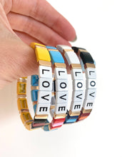 Load image into Gallery viewer, Love Tile Bracelet - assorted colours
