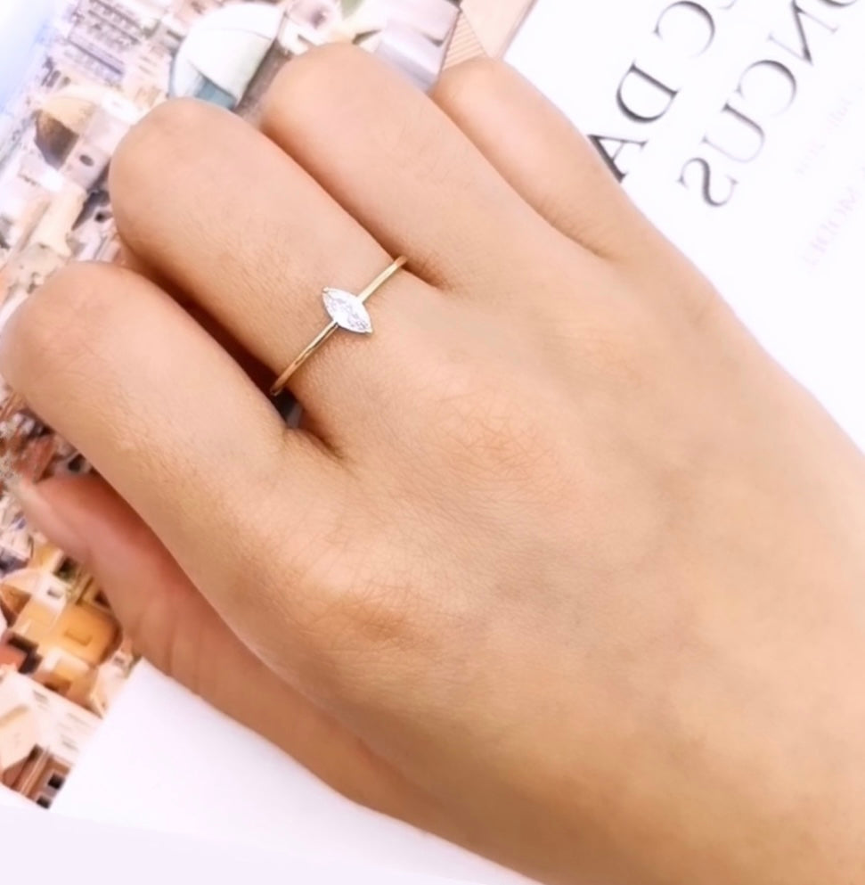 Dainty Drop By Ring