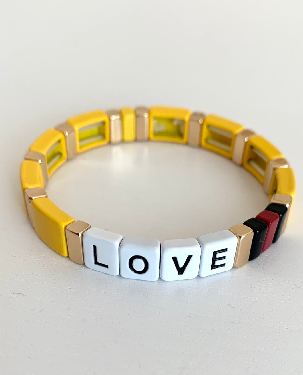 Love Tile Bracelet - assorted colours